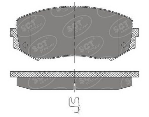 SCT GERMANY Piduriklotsi komplekt,ketaspidur SP 482 PR